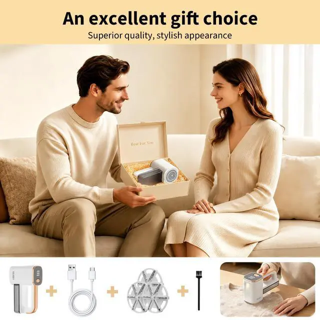 Alt view image 7 of 7 - Electric Fabric Shaver Lint Remover with Light & 3 Extra Blades