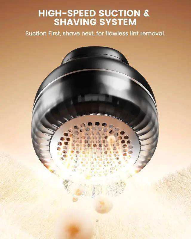 Alt view image 5 of 7 - Rechargeable Fabric Shaver, Lint Remover with 3D Floating Blades & Powerful Motor, Portable Sweater Shaver with Digital Display, 3 Speeds Electric Lint Shaver for Clothes, Sweaters, Furniture