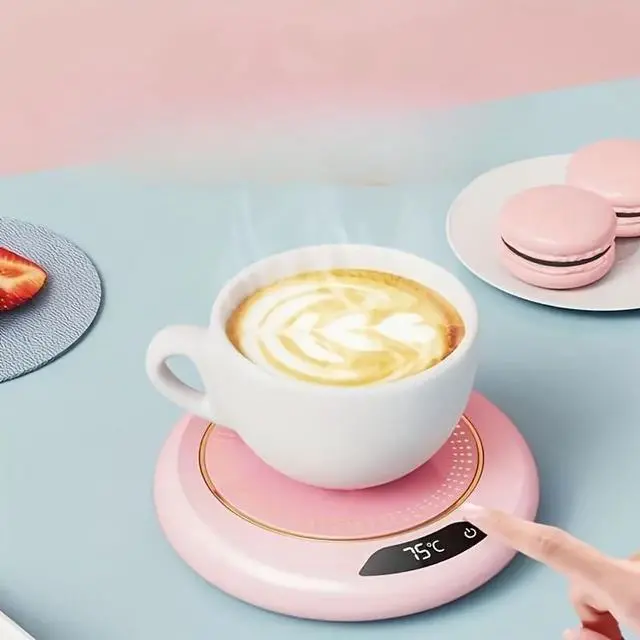 Main image of Cup Warmer Coffee Mug Warmer Cordless Candle Warmer, USB Powered Heating Coaster with 3 Adjustable Heating Levels, Beverage Heater for Office Desk, Camping, Kitchen