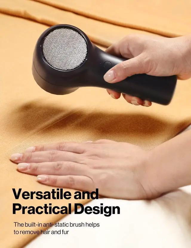 Alt view image 7 of 7 - Fabric Shaver, Sweater Shavers to Remove Pilling, High-Perf Defuzzer, Rechargeable Electric Lint Shaver for Fuzz and Lint Balls from Clothing, Upholstery, Bedding (Black)
