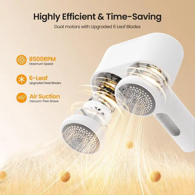 Alt view image 4 of 7 - Fabric Shaver, 2-in-1 Electric Lint Remover & Build-in Lint Brush