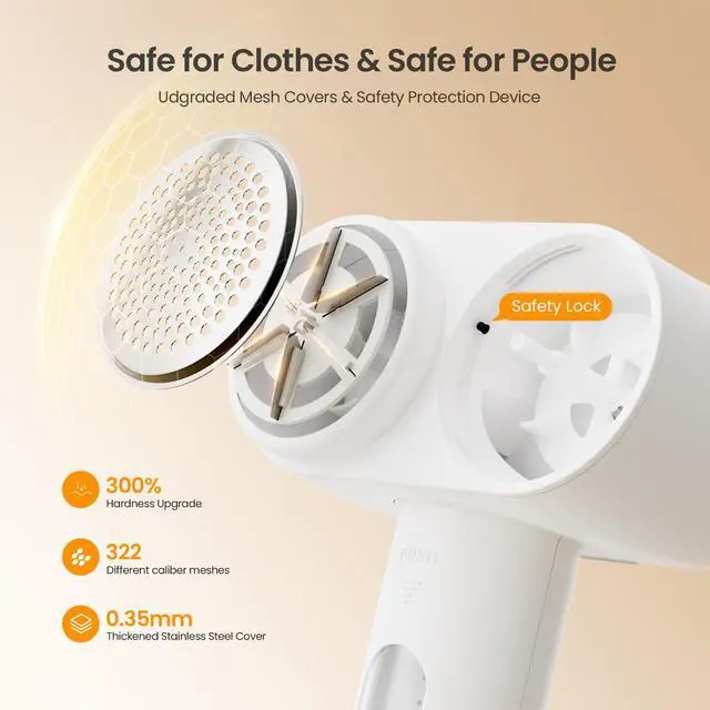 Alt view image 6 of 7 - Fabric Shaver, 2-in-1 Electric Lint Remover & Build-in Lint Brush