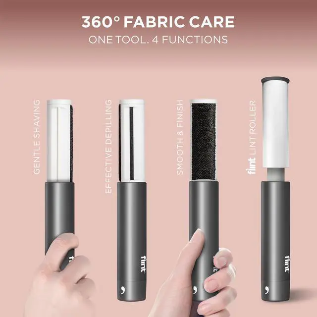 Alt view image 6 of 7 - All-in-One Fabric Shaver, Compact, Retractable & Travel-Friendly Fuzz Remover with 2 Fabric-Safe Care Surfaces, Lint Brush & Lint Roller, Ultimate Depiller for Clothes, Eco-Friendly