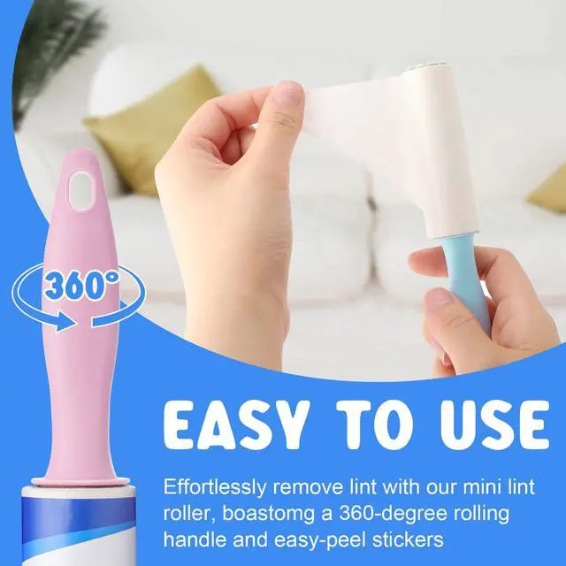 Alt view image 3 of 7 - 48 Pack Mini Lint Roller for Travel, 1440 Sheets 6'' Small Portable Lint Removers for Pet Hair, Clothes and Debris
