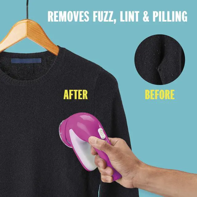 Alt view image 6 of 6 - Fabric Shaver and Lint Remover, Battery Operated Portable Fabric Shaver, Pink