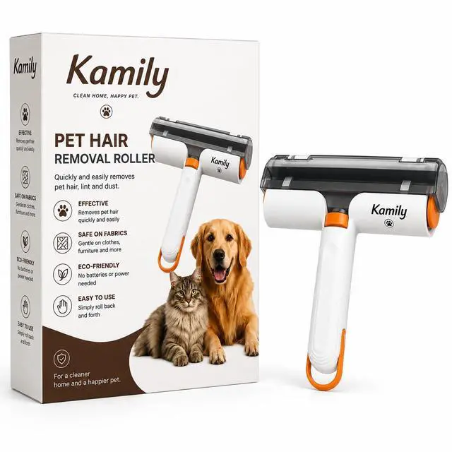 Alt view image 6 of 6 - Pet Hair Remover Roller, Reusable Lint Roller for Pet Hair, Portable Hair Removal Tool for Furniture, Clothing, and Upholstery
