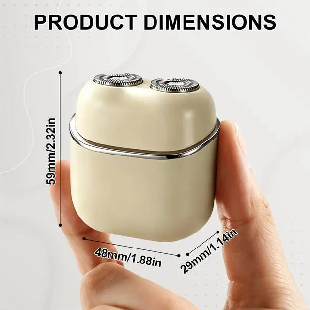 Alt view image 2 of 7 - Mini Electric Shaver for Men and Women Dual Head Portable Razor