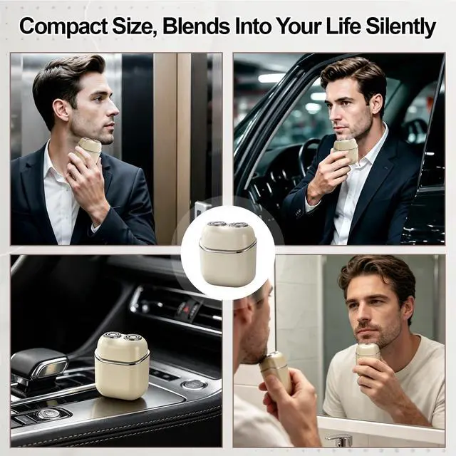 Alt view image 7 of 7 - Mini Electric Shaver for Men and Women Dual Head Portable Razor