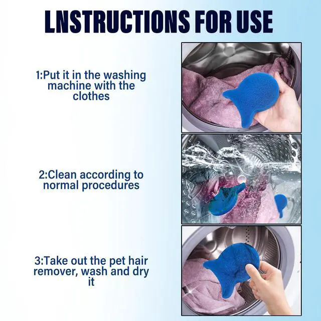 Alt view image 5 of 7 - Pet Hair Remover for Laundry, Reusable Dog & Cat Hair Remover Tool, Effectively Removes Pet Hair, Lint and Dander from Bedding and Clothing, Suitable for Washing Machines, Dryers 6PCS