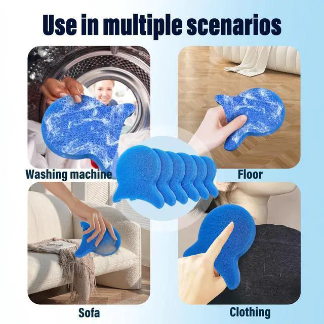 Alt view image 6 of 7 - Pet Hair Remover for Laundry, Reusable Dog & Cat Hair Remover Tool, Effectively Removes Pet Hair, Lint and Dander from Bedding and Clothing, Suitable for Washing Machines, Dryers 6PCS