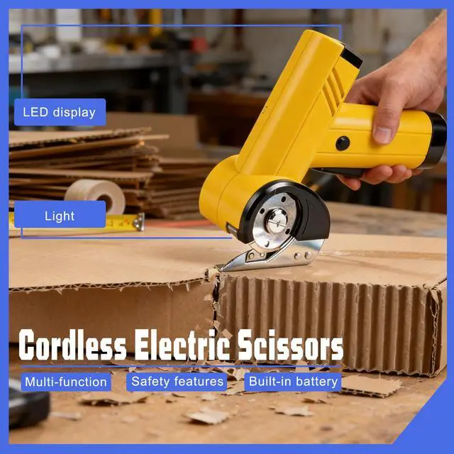 Alt view image 2 of 7 - Cordless Electric Scissors, Yellow