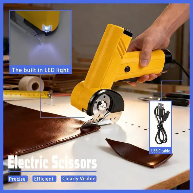 Alt view image 6 of 7 - Cordless Electric Scissors, Yellow