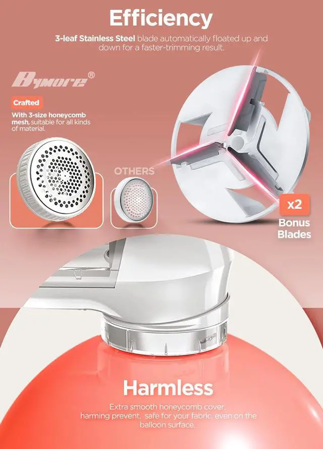 Alt view image 3 of 7 - Fabric Shaver, Lint Remover, Lint Shaver Defuzzer Sweater Shaver for Clothes and Furniture with AC Adapter Pill Fuzz Remover-White