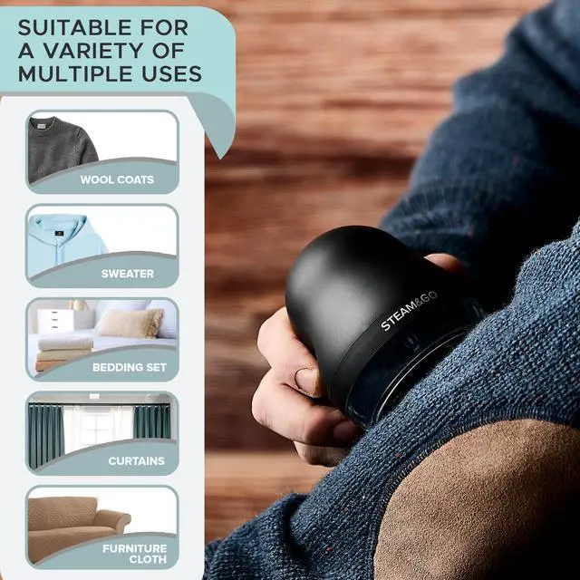 Alt view image 3 of 7 - Fabric Defuzzer, Rechargeable Fabric Shaver and Lint Remover, Portable Sweater Shavers to Remove Pilling, Fuzz, and Fluff, Lint Remover for Clothes and Beddings, Easy to Use Black