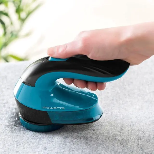 Alt view image 2 of 7 - JA1011 Portable Lint Remover Shaver with Adjustable Shave Height, Fabric Defuzzer, Blue