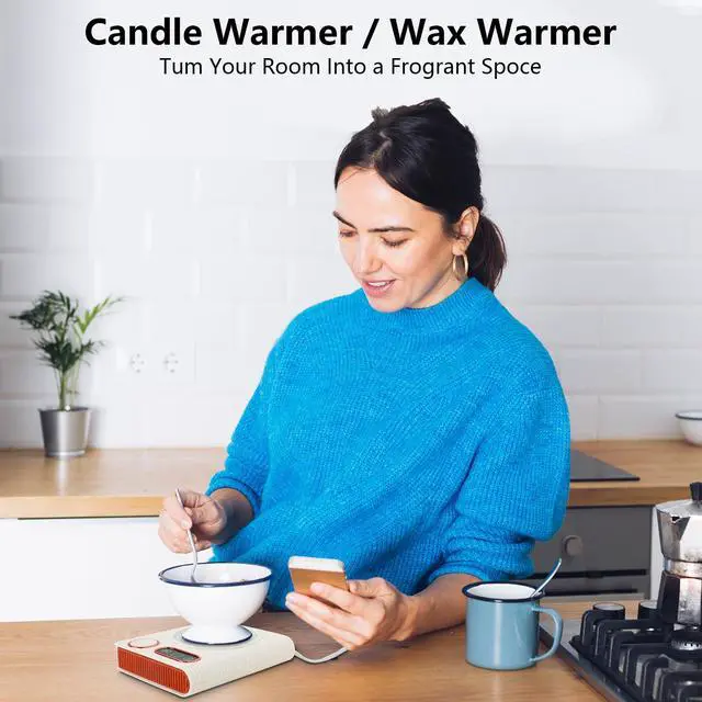 Alt view image 6 of 7 - 2-in-1 Mug Warmer with Warm Air Function, Coffee Cup & Candle Warmer for Desk, 100W Electric Beverage Warmer with Auto Shut-Off for Office