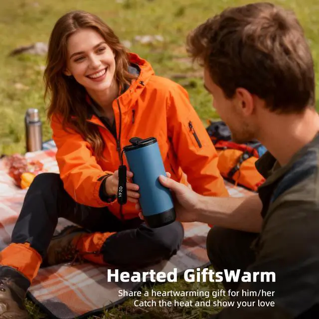 Alt view image 5 of 7 - Temperature Control Heated Travel Mug Smart Self Heating Coffee Mug 20 Oz App Controlled LED Display coffee serving sets mug kept at a constant temperature for 4-10 hours (Navy Blue, 20 oz)
