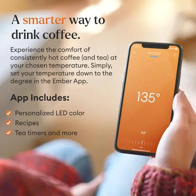 Alt view image 2 of 7 - Temperature Control Smart Mug 2, 14 Oz, App-Controlled Heated Coffee Mug with 80 Min Battery Life and Improved Design, White