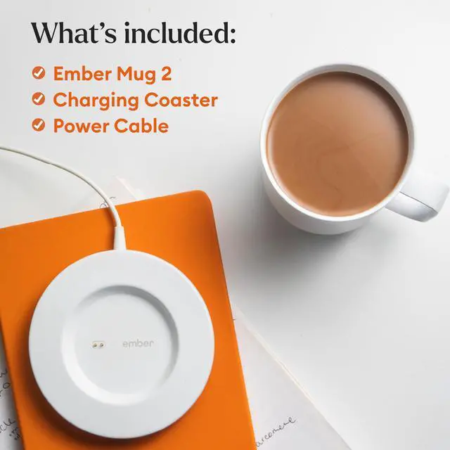 Alt view image 5 of 7 - Temperature Control Smart Mug 2, 14 Oz, App-Controlled Heated Coffee Mug with 80 Min Battery Life and Improved Design, White