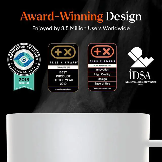 Alt view image 7 of 7 - Temperature Control Smart Mug 2, 14 Oz, App-Controlled Heated Coffee Mug with 80 Min Battery Life and Improved Design, White