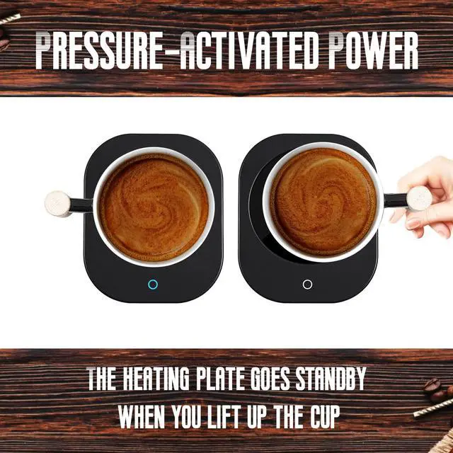 Alt view image 3 of 6 - Coffee Warmer & Mug Set, Cup Heater for Desk Temperature Control and Smart Auto Shut Off, 14oz, Two temperatures