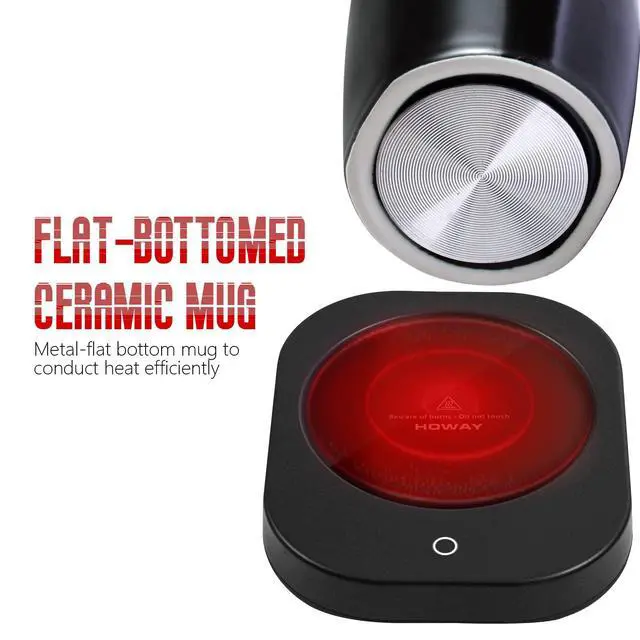 Alt view image 4 of 6 - Coffee Warmer & Mug Set, Cup Heater for Desk Temperature Control and Smart Auto Shut Off, 14oz, Two temperatures