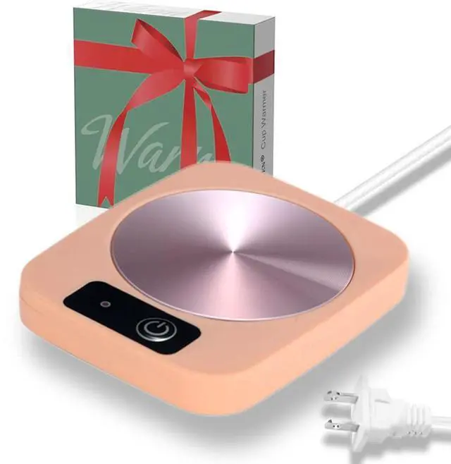 Main image of Coffee Mug Cup Warmer Coaster for Coffee Tea Cocoa Milk Food Fruits Candle, Aluminum Metal Panel, Safe Reliable, Pink (4" x 5")