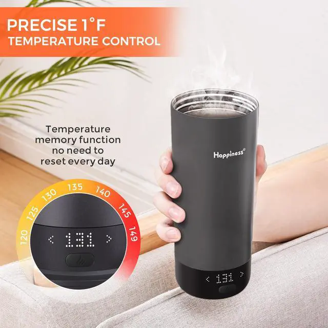 Alt view image 2 of 7 - Self-Heating Travel Mug 20oz,Smart Rechargeable Electric Temperature Control Heated Coffee Cup