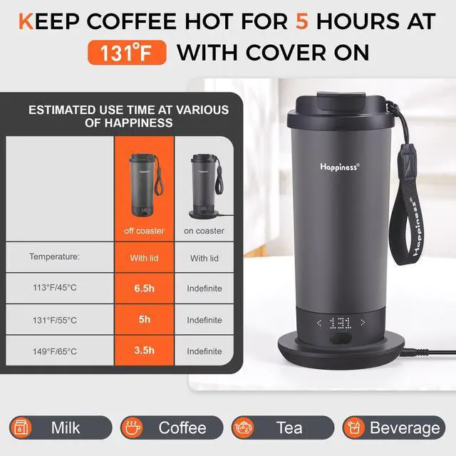 Alt view image 3 of 7 - Self-Heating Travel Mug 20oz,Smart Rechargeable Electric Temperature Control Heated Coffee Cup