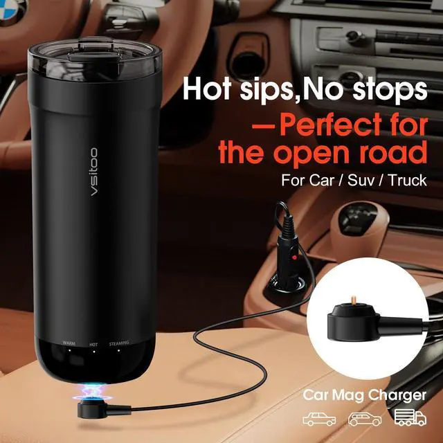 Alt view image 2 of 7 - S5 16oz Self Heating Travel Mug, Car & Desktop Charging Included