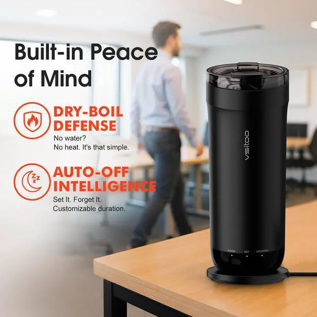 Alt view image 7 of 7 - S5 16oz Self Heating Travel Mug, Car & Desktop Charging Included