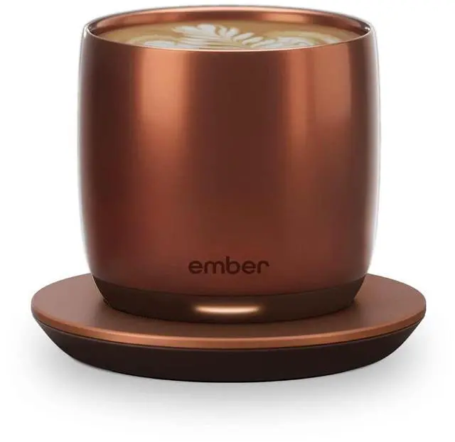 Main image of Temperature Control Smart Cup, 6 oz, App-Controlled Heated Coffee Cup, Espresso Mug with 90 Min Battery Life, Copper
