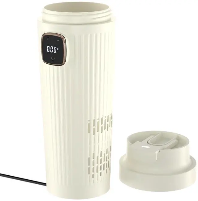Main image of 12V Intelligent Cooling, Heating and Constant Temperature Cup, 350ml Touch Screen Mug, 42°F-176°F Adjustable Heating & Fast Cooling, Keep Drinks Hot or Cold-for Car, Office, Home & Travel (Beige)