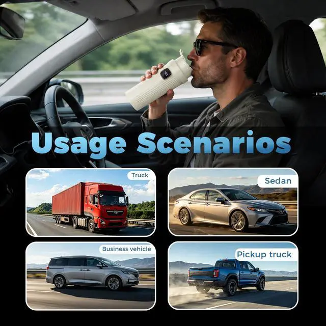 Alt view image 6 of 7 - 12V Intelligent Cooling, Heating and Constant Temperature Cup, 350ml Touch Screen Mug, 42°F-176°F Adjustable Heating & Fast Cooling, Keep Drinks Hot or Cold-for Car, Office, Home & Travel (Beige)
