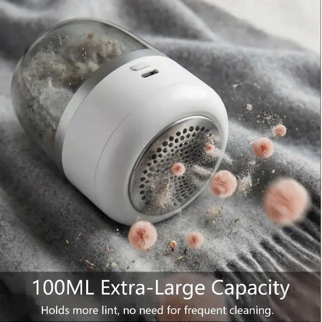 Alt view image 7 of 7 - Electric Fabric Shaver USB Lint Remover with 6 Blades, Safe for All Fabrics, Clothes, Sweater, Sofa & Furniture Portable Pilling Remover for Home & Travel (White)