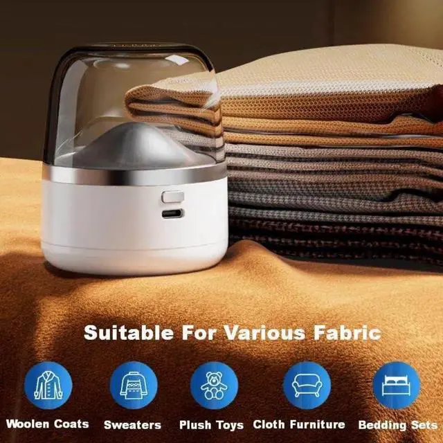 Alt view image 6 of 7 - Electric Fabric Shaver USB Lint Remover with 6 Blades, Safe for All Fabrics, Clothes, Sweater, Sofa & Furniture Portable Pilling Remover for Home & Travel (White)