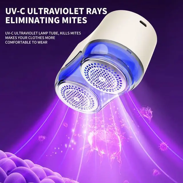 Alt view image 5 of 7 - Fabric Shaver - 6 Leaf Stainless Steel Blades, Type-C Charging Electric Lint Remover for Sweater, Clothes, and Furniture, to Remove Pilling