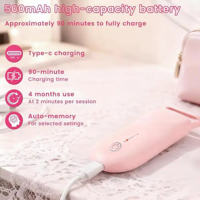 Alt view image 2 of 4 - Heated Eyelash Curler, Fast 5s Heat up, 24 Hours Long Lasting, Rechargeable Electric Lash Curler, Temperature Control, Safe Anti-Burn Eye Lash Curler, Quick Natural Curling Lashes (Pink)