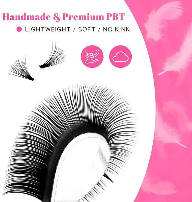 Alt view image 3 of 7 - Easy Fan Lash Extension Rapid Blooming Volume Eyelash Extensions C CC D DD J B L Curl 0.03-0.12mm Thickness Easy Fan Volume Lashes Self Fanning Eyelashes Extension (0.05-D,12 mm)