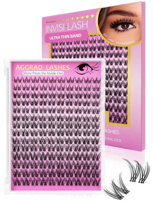 Main image of Venus Lash Clusters Kit Short 8-14mm Wispy Natural Cluster Lashes Kit Fake Lashes Eyelash Clusters Kit DIY Individual Eyelash Extension Kit with 0.03mm Ultra-Thin Invisible Wide Lash Band