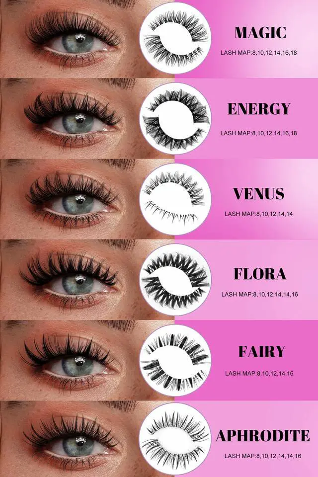 Alt view image 6 of 7 - Venus Lash Clusters Kit Short 8-14mm Wispy Natural Cluster Lashes Kit Fake Lashes Eyelash Clusters Kit DIY Individual Eyelash Extension Kit with 0.03mm Ultra-Thin Invisible Wide Lash Band
