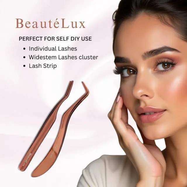 Alt view image 5 of 7 - Eyelash Applicator Set, Lash Application Tool, Rose Gold