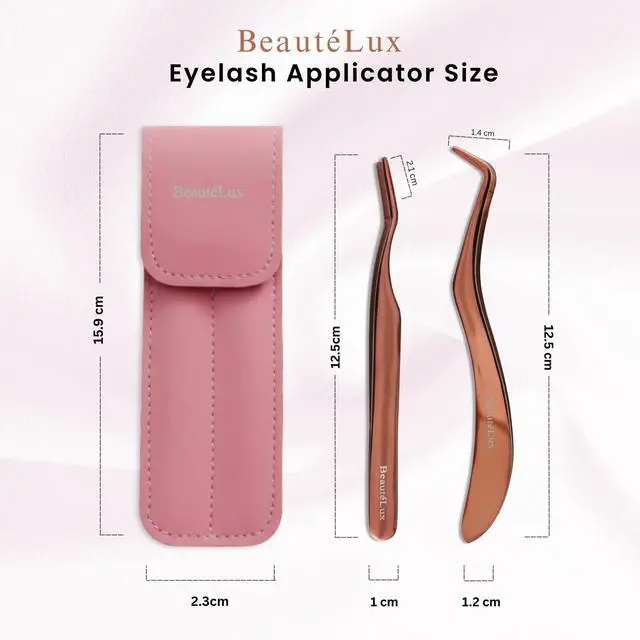 Alt view image 7 of 7 - Eyelash Applicator Set, Lash Application Tool, Rose Gold