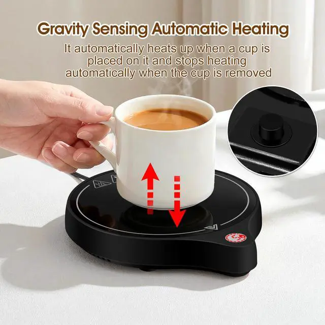Alt view image 4 of 7 - Coffee Mug Warmer, 5 Temp Mini Hot Plate, Gravity Sensing