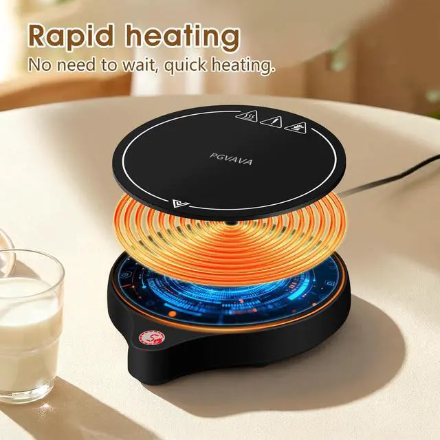 Alt view image 6 of 7 - Coffee Mug Warmer, 5 Temp Mini Hot Plate, Gravity Sensing
