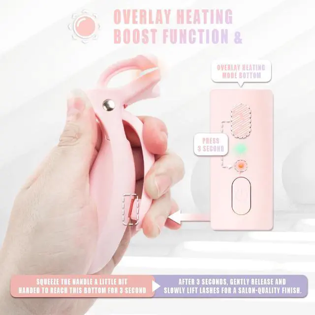 Alt view image 6 of 7 - Heated Eyelash Curler for Women,Fast Heat up,Electric Eyelash Curler with Color-Changing Silicone Pad & Overlay Heating, USB-C Rechargeable,2 Temperature Control,Long-Lasting Lash Curler