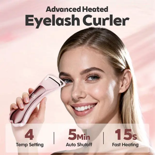 Alt view image 2 of 7 - Heated Eyelash Curler Fast Heat up Within 15s, Electric Eyelash Curlers with 4 Temperature Modes for 24H Long-Lasting Eyelash Curls, Cute Cat Paw Lash Curler Gentle Safe, Type-C Rechargeable