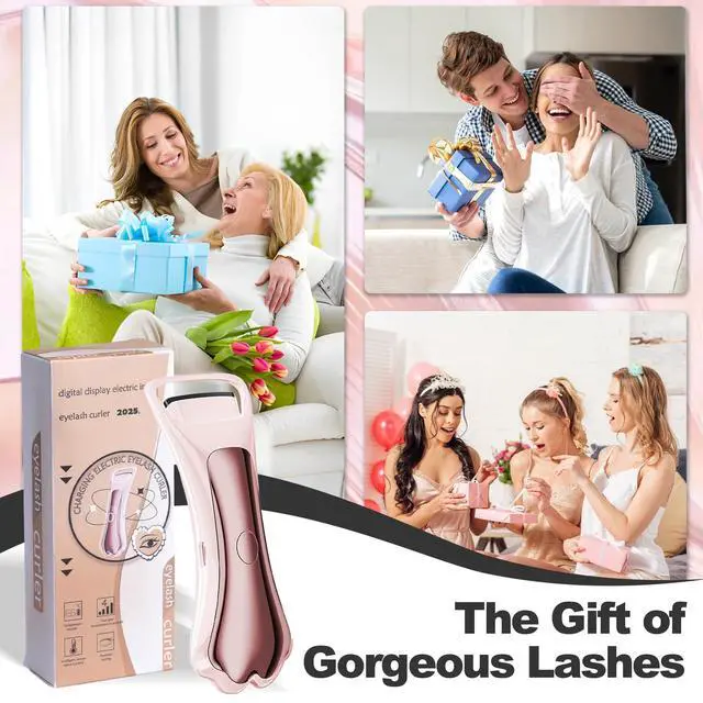 Alt view image 7 of 7 - Heated Eyelash Curler Fast Heat up Within 15s, Electric Eyelash Curlers with 4 Temperature Modes for 24H Long-Lasting Eyelash Curls, Cute Cat Paw Lash Curler Gentle Safe, Type-C Rechargeable