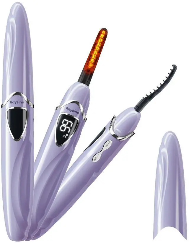 Main image of Heated Eyelash Curler, S600 Rechargeable Heated Lash Curler, Eyelash Curler Heated in 8s for Women 24 Hs Lasting Natural Makeup (Lilac/Silver, 148MM)