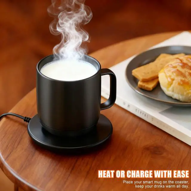 Alt view image 3 of 7 - Charging Coaster 2 Compatible with Temperature Control Smart Mug 2 & Mug 1 - Charger Base for Wireless Warmer Cup Accessories - Heated Charger Compatible with Travel Mugs (Black)